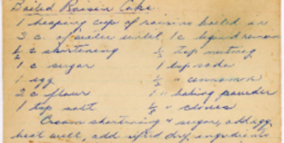 Boiled Raisin Cake [Recto and Verso]