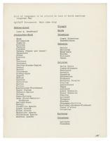 North American Indian Languages Legend (draft)