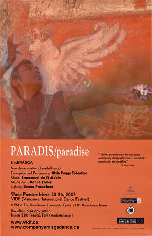 [Poster publicizing "PARADIS/ Paradise" dance performance]