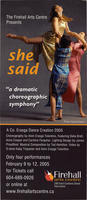Advertisement for the She Said Performance [Recto]