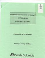 The Benefits and Costs of Treaty Settlement in British Columbia