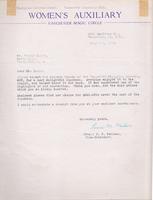 Letter to Mr. Louie from Vancouver Magic Circle