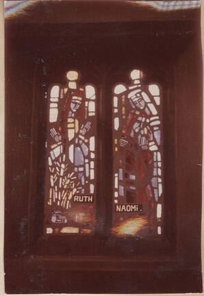 Church Interior - Ruth and Boaz Stained Glass Windows