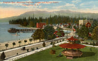 English Bay, showing Englesea Lodge and Sylvia Court, Vancouver, BC
