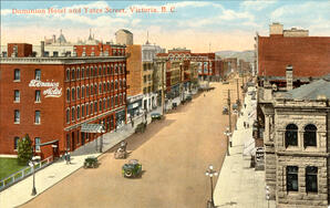 Dominion Hotel and Yates Street, Victoria, B.C. (Front)
