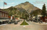 Main Street and Cascade Mountain, 9796 feet, Banff, Canadian Rockies