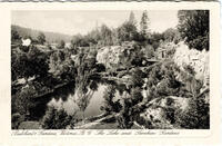Butchart's Gardens, Victoria, B.C. The lake and Sunken Gardens