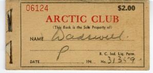 Arctic Club scrip book