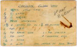 Chocolate Fudge Cake [Recto and Verso]