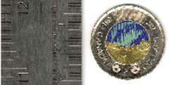 2018 (1867-) Canadian $2 Dance Of The Spirits 150th Anniv Coloured Toonie Coin (Glow-in-the-Dark)