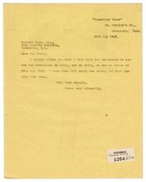 Letter from Harrison to Racey, May 25, 1948
