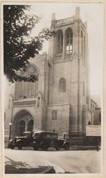 Exterior focus of the church tower