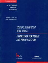 Training a Competent Work Force: A Challenge for Public and Private Sectors