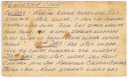 Friendship Cake [Recto and Verso]