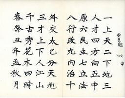 [Middle school graduation exam in calligraphy]: 文彊中學畢業試卷 - 字課 - 黃星翹