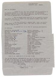 Letter from Racey to Harrison, Oct. 25, 1949 (recto)