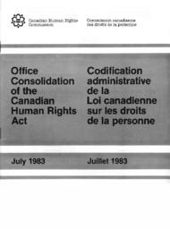 Office Consolidation of the Canadian Human Rights Act