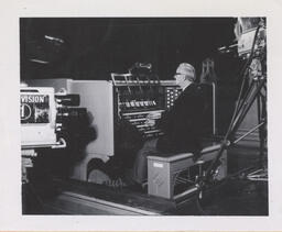 Church organist playing the organ