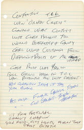 Syd Freedman's personal notes on prizes