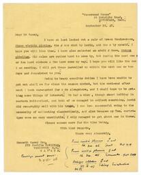 Letter from Harrison to Racey, Sep. 21, 1948