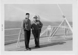 Joe and Hideo on the ferry