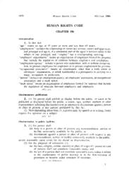 Human Rights Code - Chapter 186