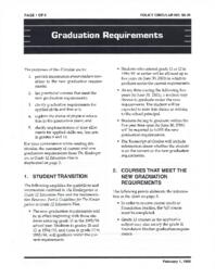 Policy Circular - Graduation Requirements