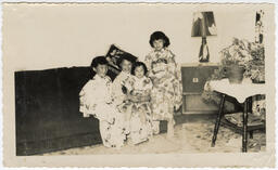 Uyeyama family photo in the living room