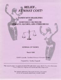 Relief…At what cost? Women with disabilities and substance use/misuse: tobacco, alcohol and other drugs