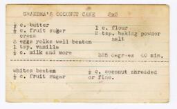 Grandma's Coconut Cake