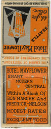 Hotel Mayflower matchbook (unfolded)
