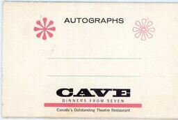 The Cave souvenir photograph 1966 (back)