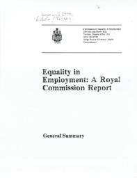 Equality in Employment: A Royal Commission Report