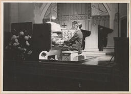 Man playing organ