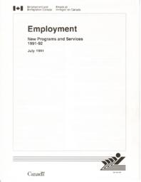 Employment: New Programs and Service