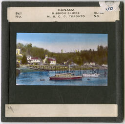 Waterfront View of Alert Bay with Christ Church Anglican church