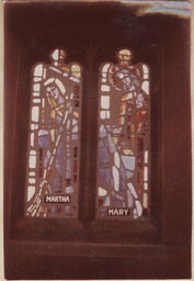 Church Interior - Martha and Mary Stained Glass Windows