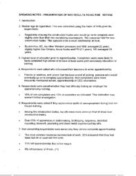 Speaking Notes - Presentation of National Action Committee on the Status of Women (NAC) Survey Results