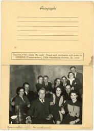 The Cave souvenir photograph 1943 (front)