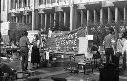 [SFU Women's Centre outdoor booth]