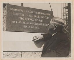 Rev. S. Parkes Cadman. D. D. visiting the church