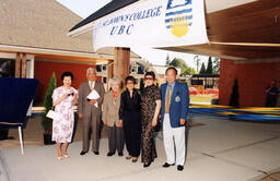 St. John's University (Shanghai) Alumni pose for a photo