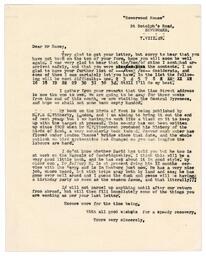 Letter from Harrison to Racey, Aug. 7, 1949