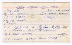 Cream Cheese Fruit Cake [Recto and Verso]: Cream Cheese Fruit Cake
