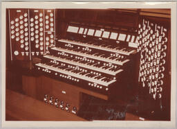 Church organ keys and pedals