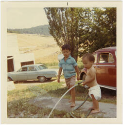 The kids do some serious yard work