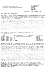 Letter from Joe Ross to Susan Tolway and Margaret Moffatt