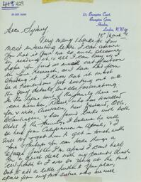 Letter from Jack Balkind to Sydney Balarsky