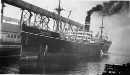 Africa Maru docked [graphic materials]