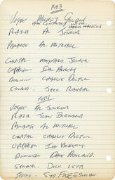 Syd Freedman's personal notes on cinema managers